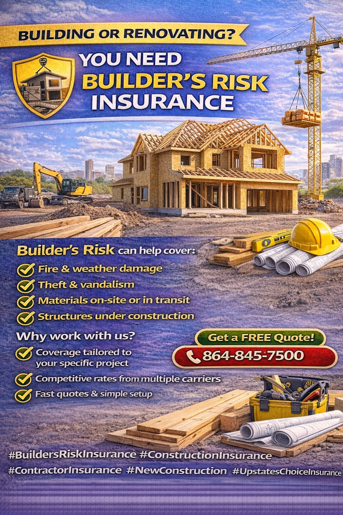 🏗️ Building or Renovating? You Need Builder’s Risk Insurance